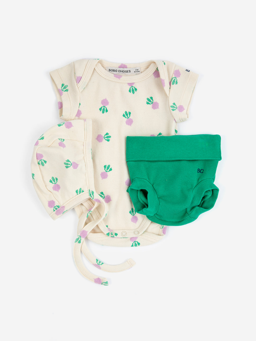Ensemble cadeau de naissance Bobo Choses: Onesie, Bonnet et cache couche