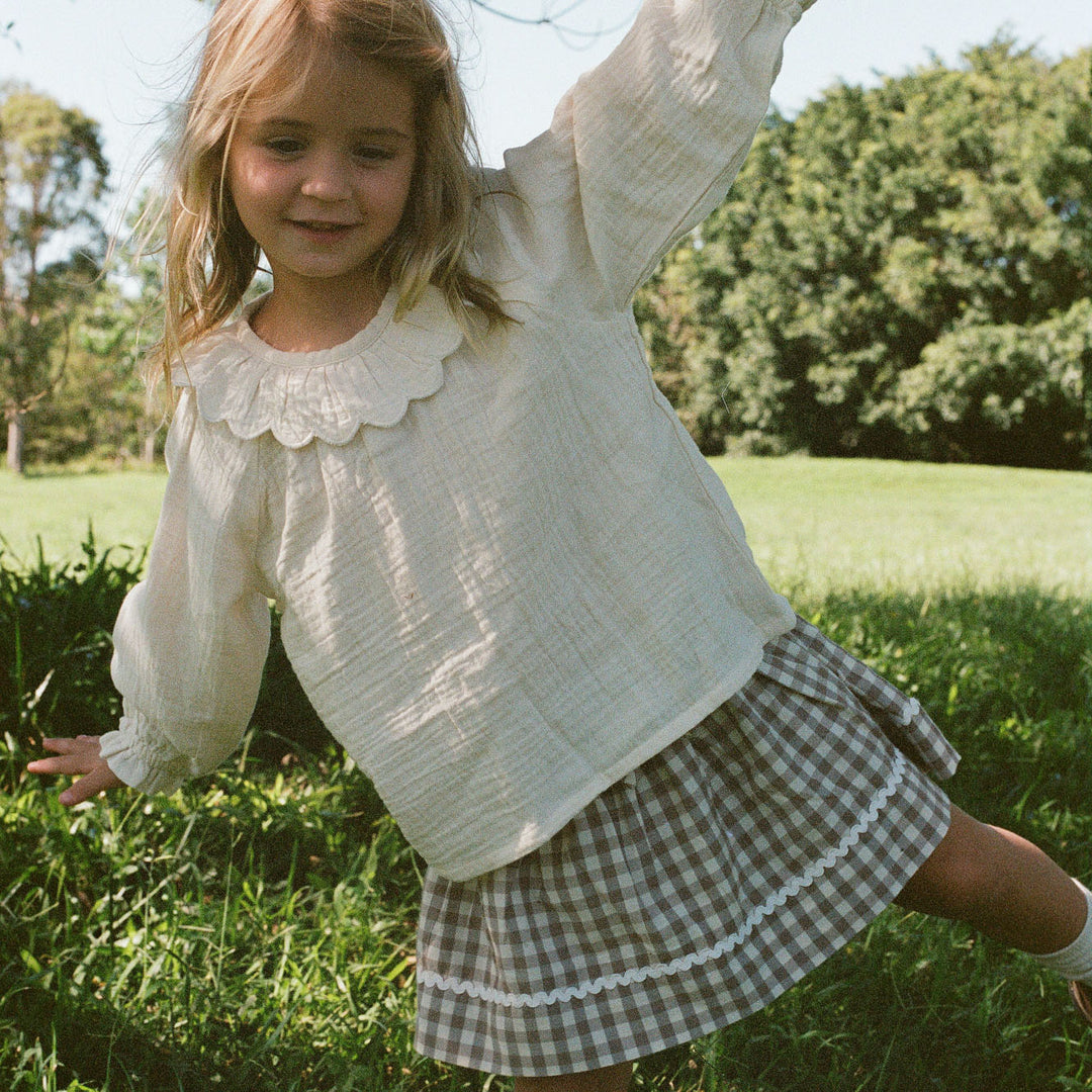 Fille avec Blouse en coton naturel Nature Baby