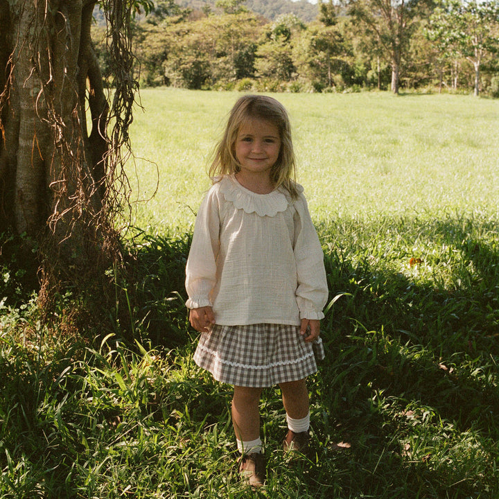 Fille avec Blouse en coton naturel Nature Baby