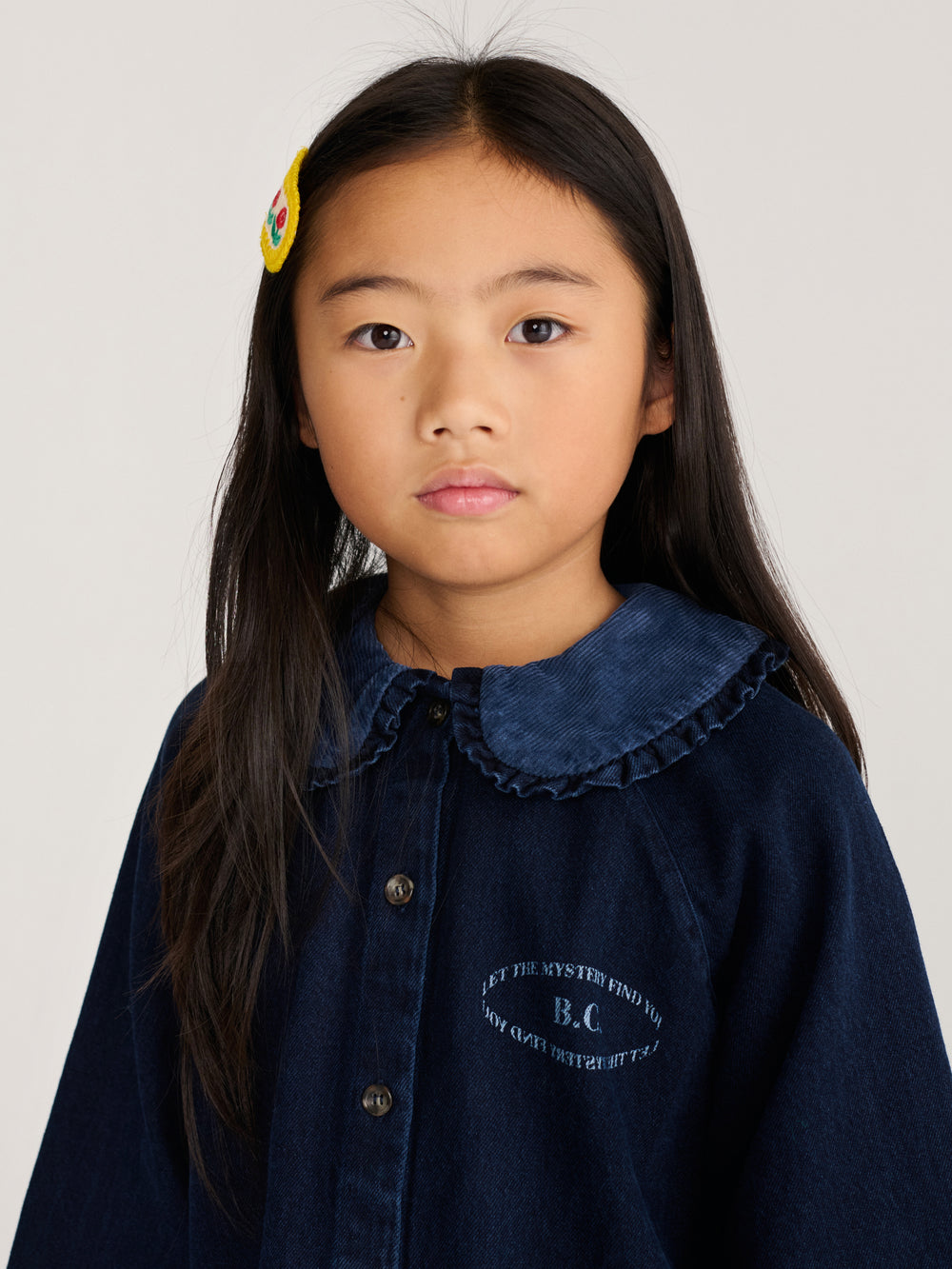 Fille avec Blouse en denim Bobo Choses 