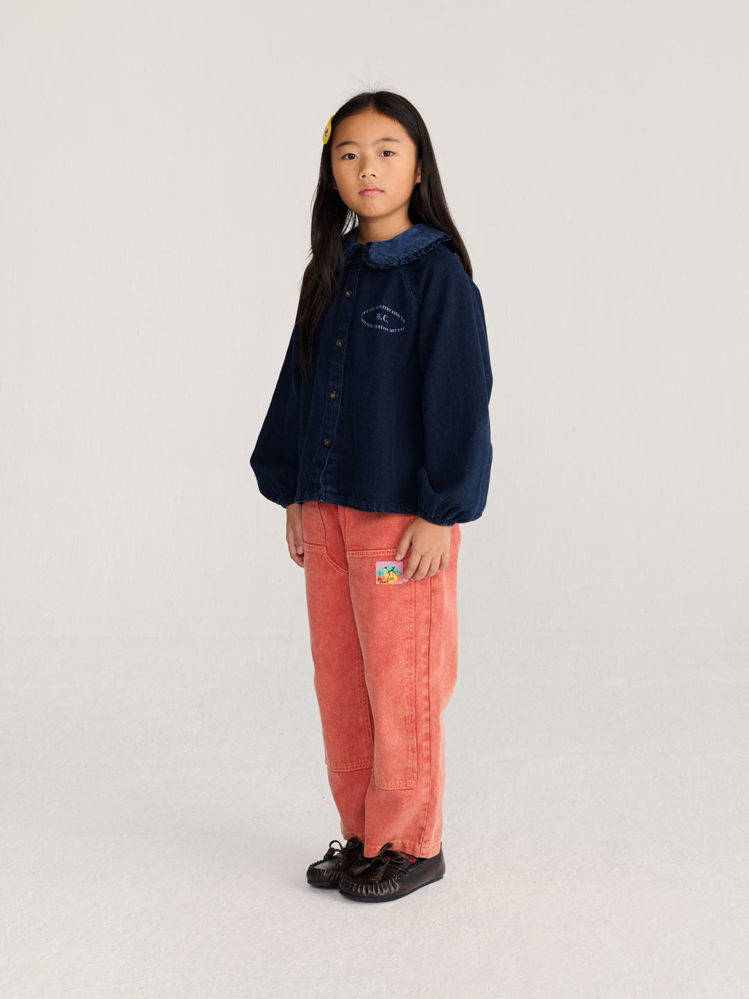 Fille avec Blouse en denim Bobo Choses 