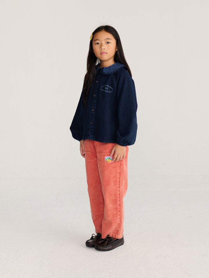 Fille avec Blouse en denim Bobo Choses 