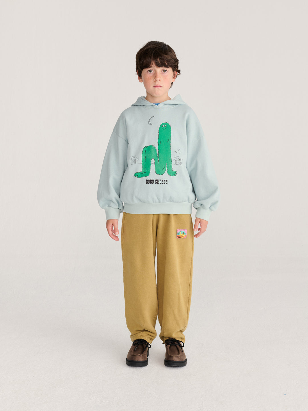 Garçon avec Pantalon jogging Bobo Choses en coton khaki 