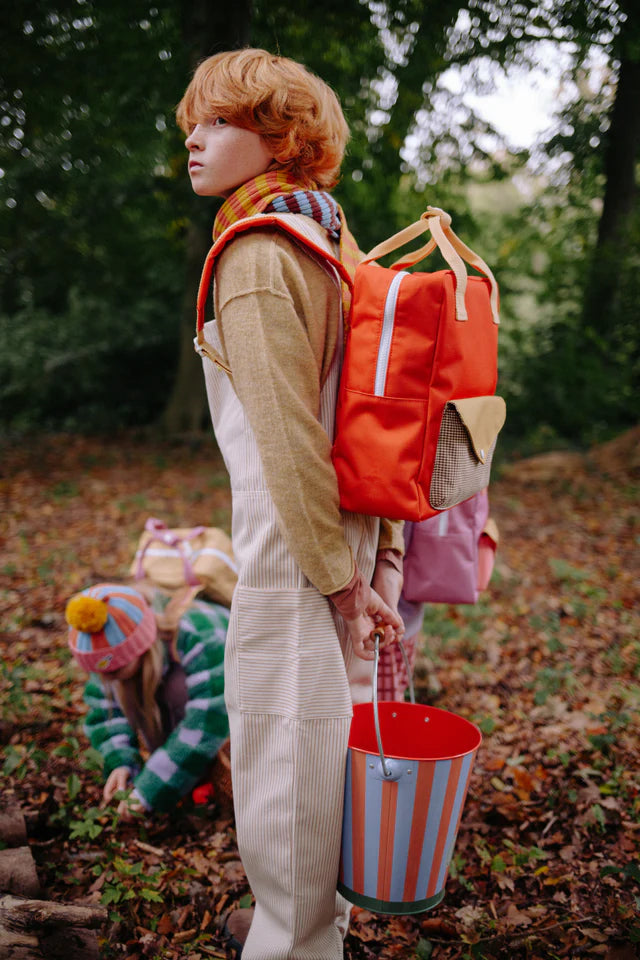 Garçon avec Sac à dos Moyen Sticky Lemon orange