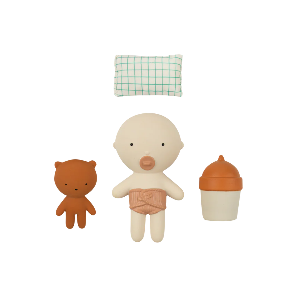 Gommu Poche Coco avec ours brun et biberon