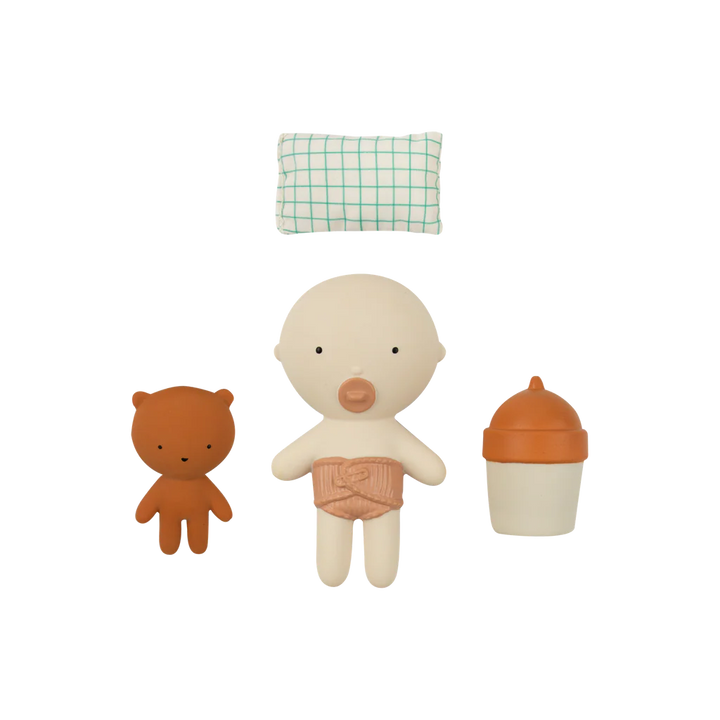 Gommu Poche Coco avec ours brun et biberon