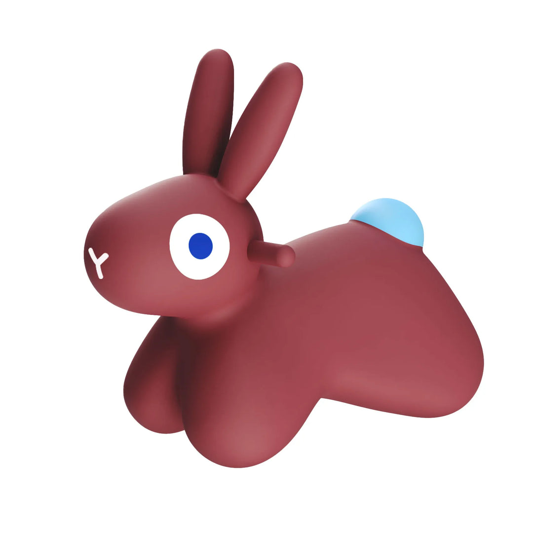 Lapin rebondissant en vinyl bourgogne