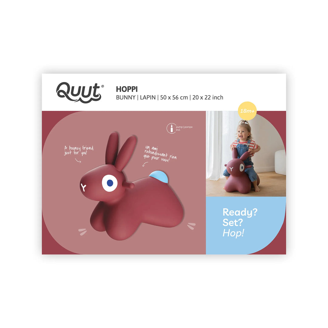 boîte de  Lapin rebondissant en vinyl bourgogne