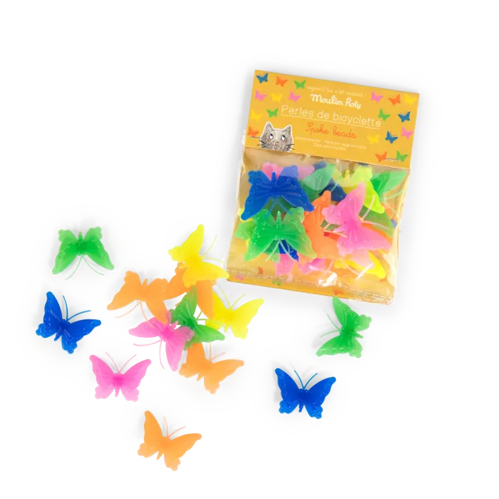 Perles papillon pour rayons de vélo 