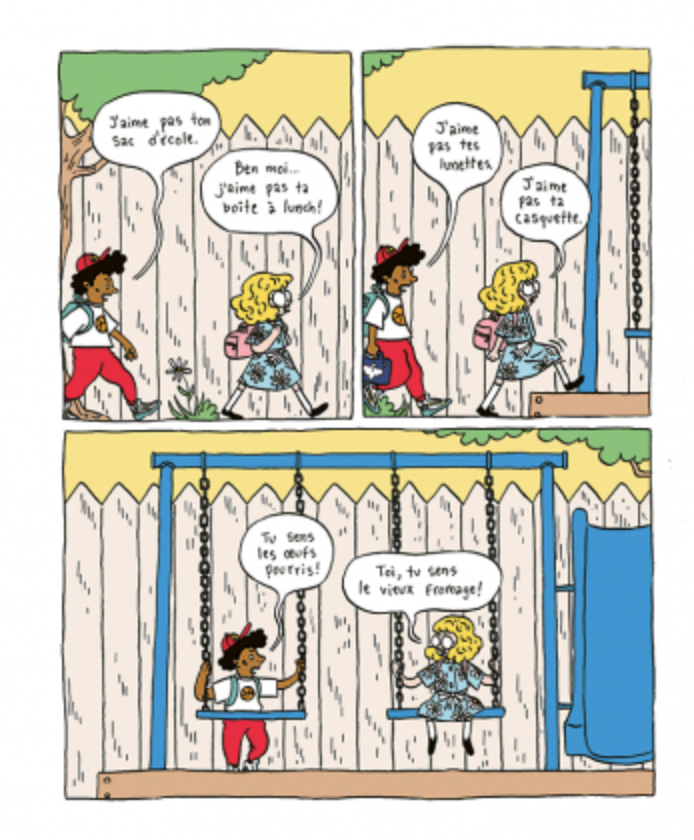 Page du Livre jeunesse J'aime pas ta robe de Danielle Chaperon