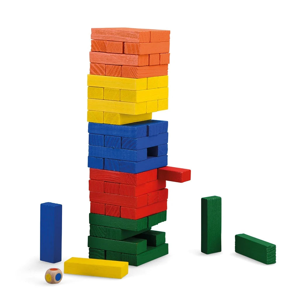 Jeu Tour infernale blocs en bois de Moulin Roty