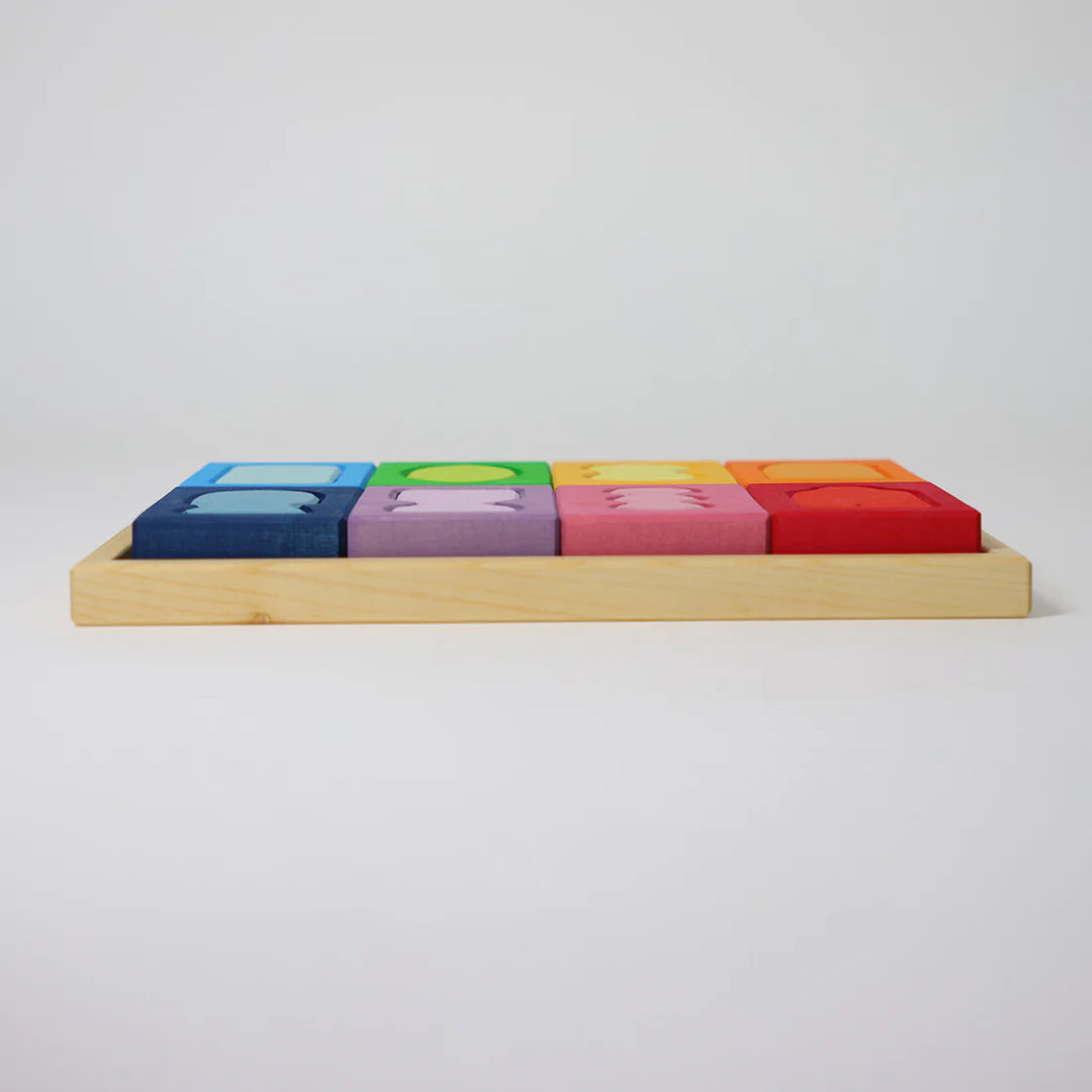Jeu de formes Grimms en bois multicolore 