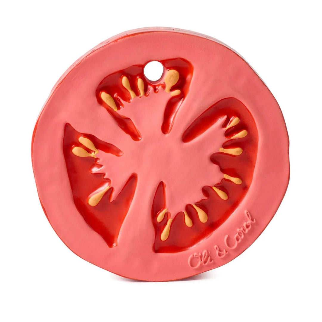 Jouet de dentition en caoutchouc en forme de tomate 
