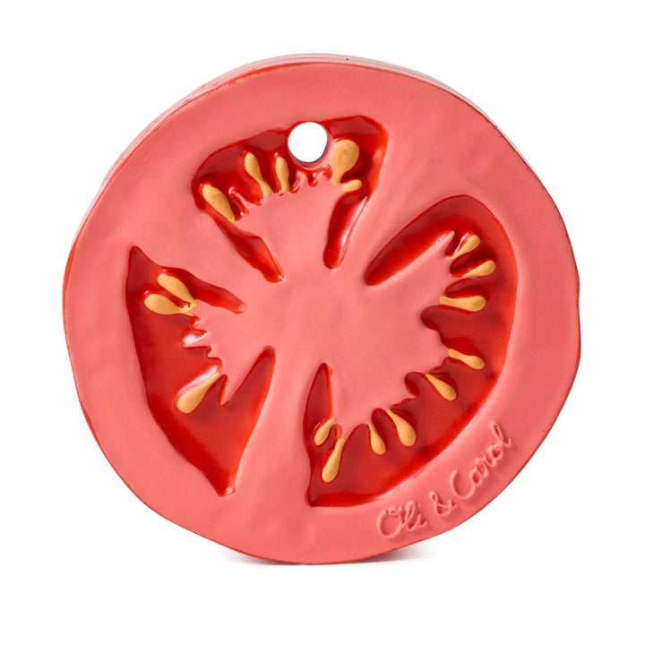 Jouet de dentition en caoutchouc en forme de tomate 