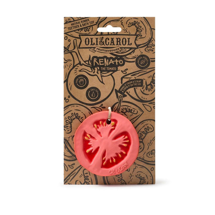 Jouet de dentition en caoutchouc en forme de tomate 