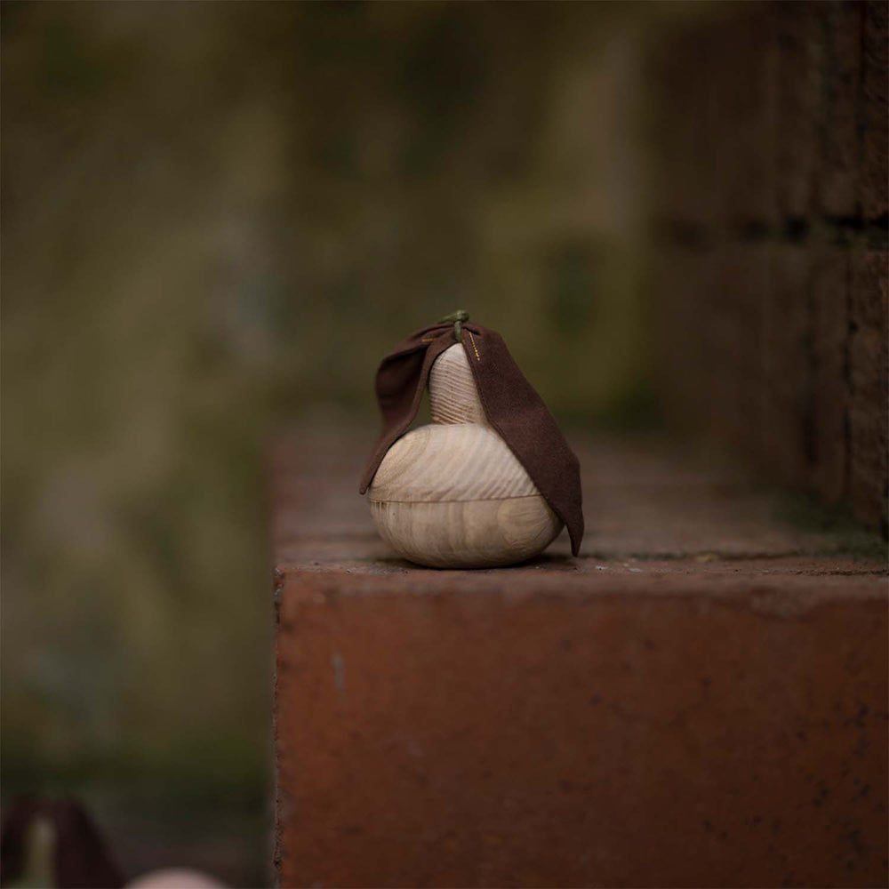 Jouet en bois Poire et son petit ami chenille 