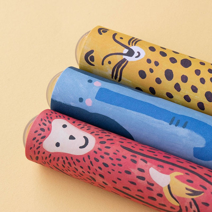 Kaléidoscopes Lonji illustrés signe, éléphant et guépard
