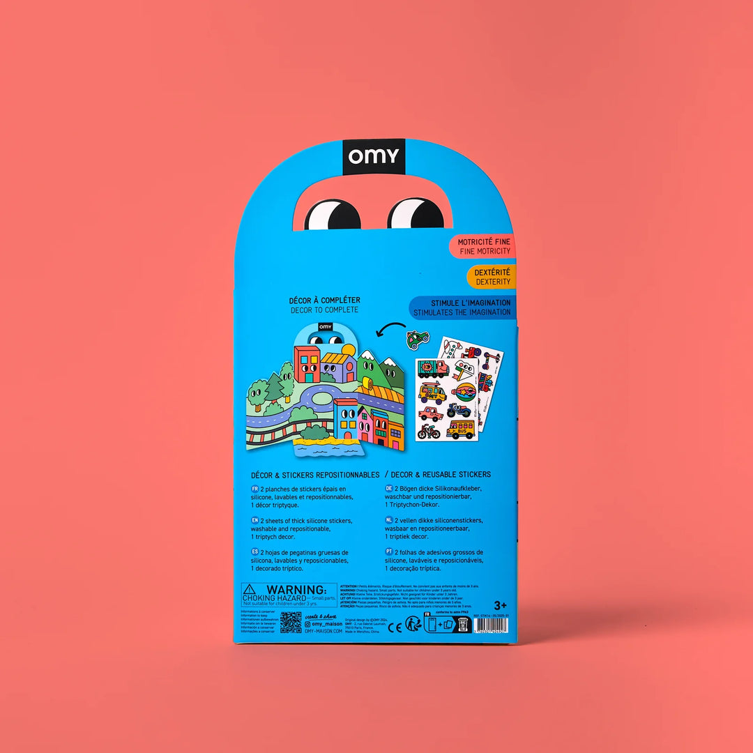 Kit OMY Décor et autocollants transports 