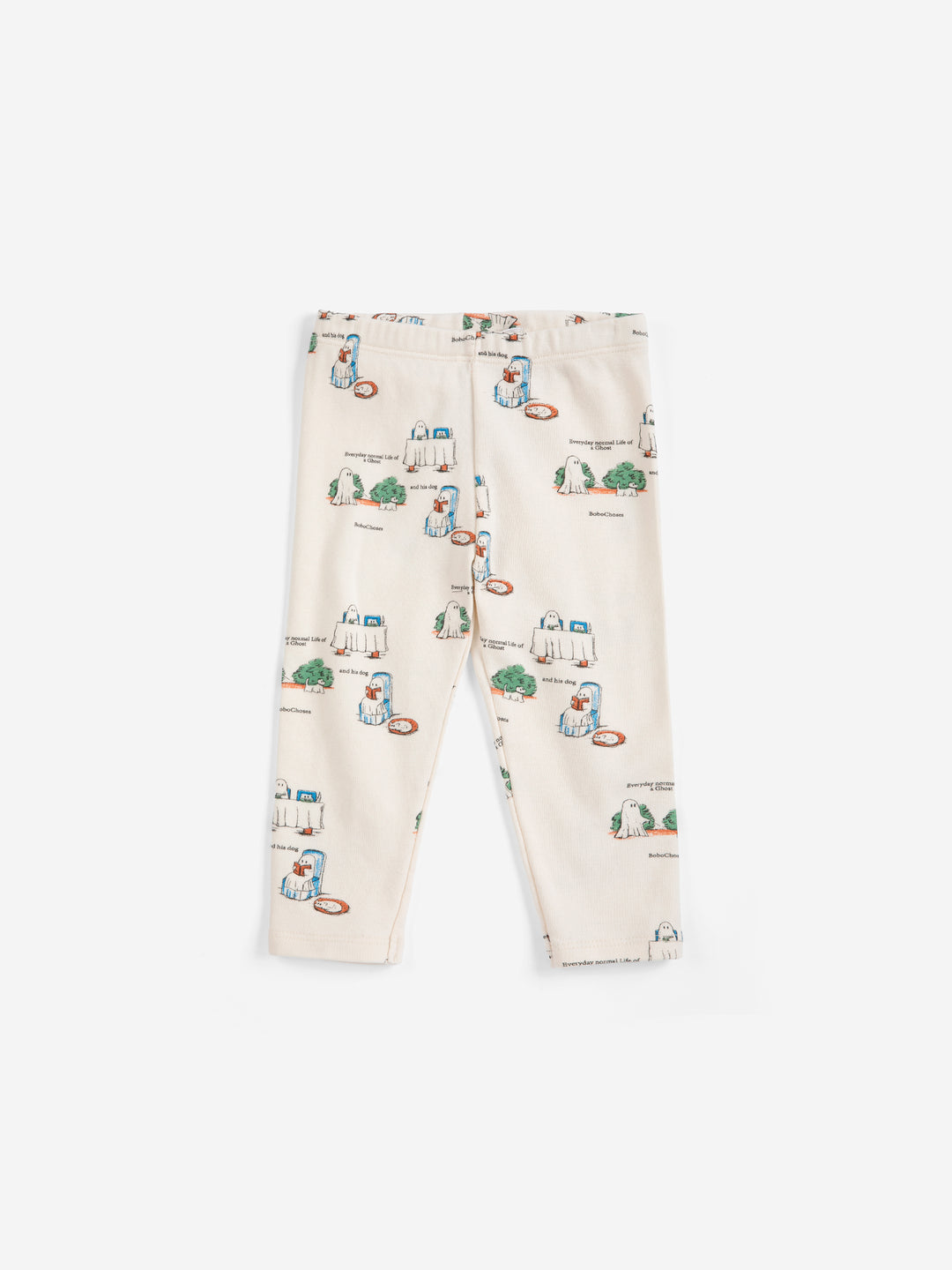 Leggings Bobo Choses pour bébé en coton blanc avec imprimé monstres