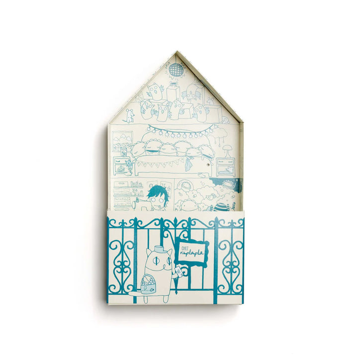 Maison en carton pour Peluche Raplapla Henri le lapin 
