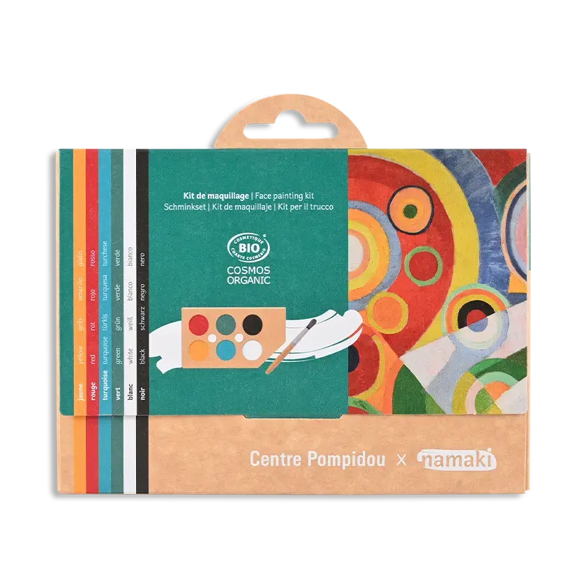Maquillage bio pour enfants Namaki de 6 couleurs en collaboration avec le centre Centre Pompidou