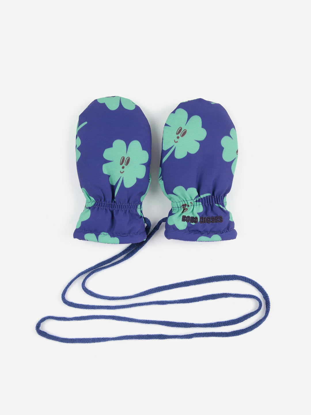 Mitaines matelassées Bobo Choses mauves avec trèfles turquoises