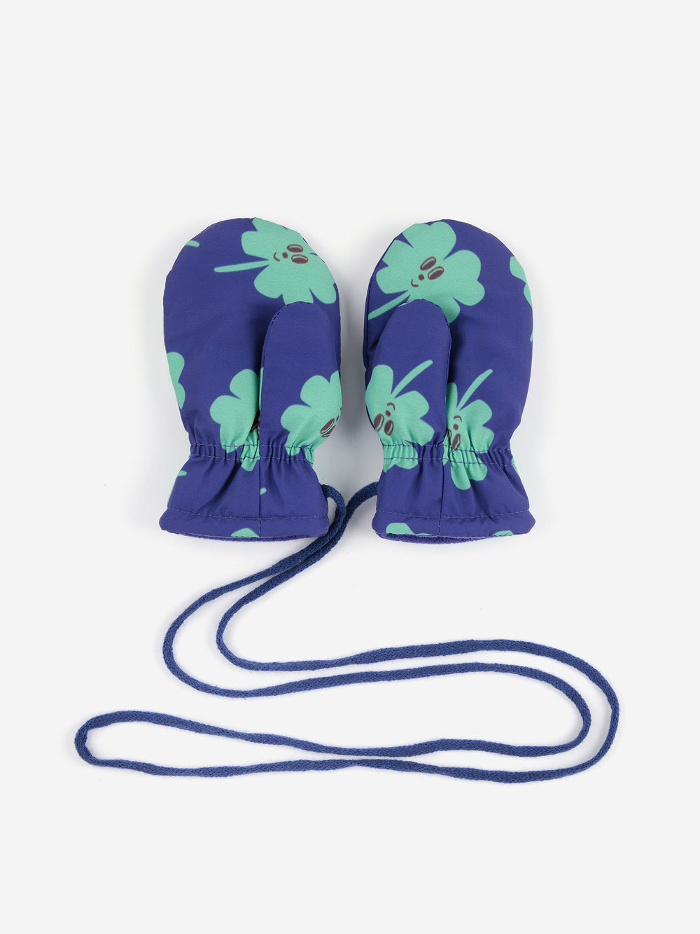 Mitaines matelassées Bobo Choses mauves avec trèfles turquoises