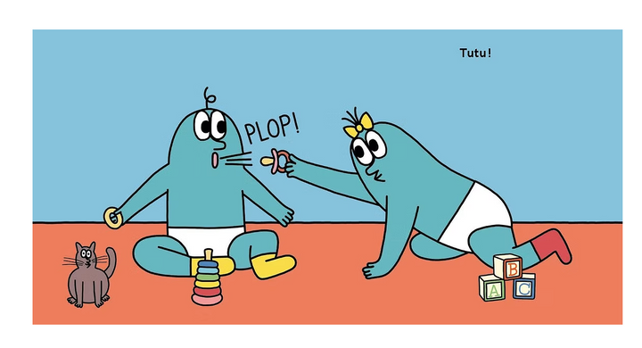 Page du Livre Momo et Mumu vol 1 : Plop!