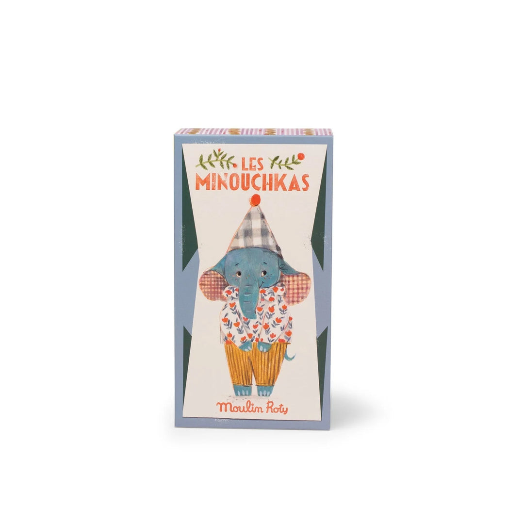 Boîte de Pablo l'éléphant en tissu de Moulin Roty