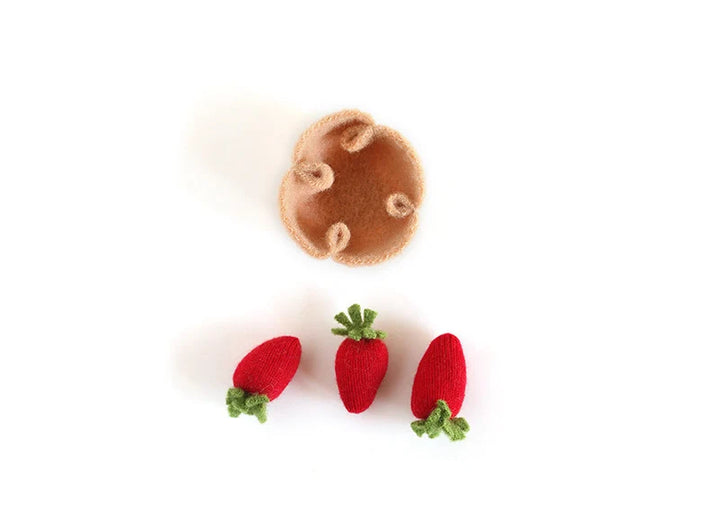 Panier de fraises en laine