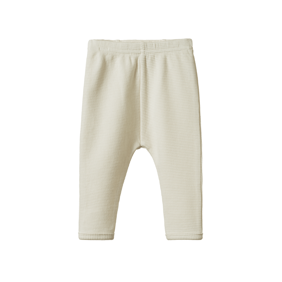 Pantalon pour bébé en coton gaufré naturel