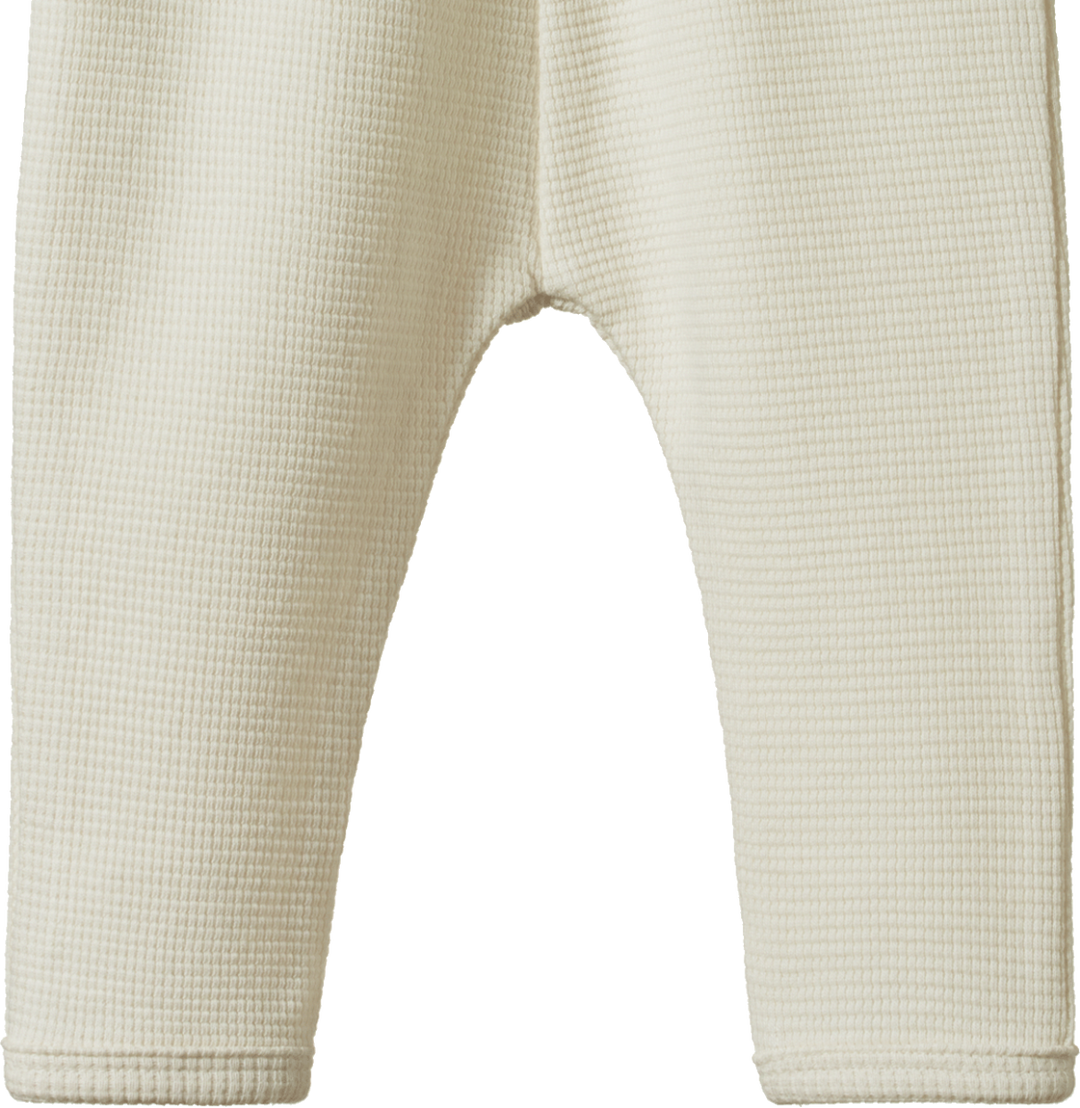 Jambes de Pantalon pour bébé en coton gaufré naturel