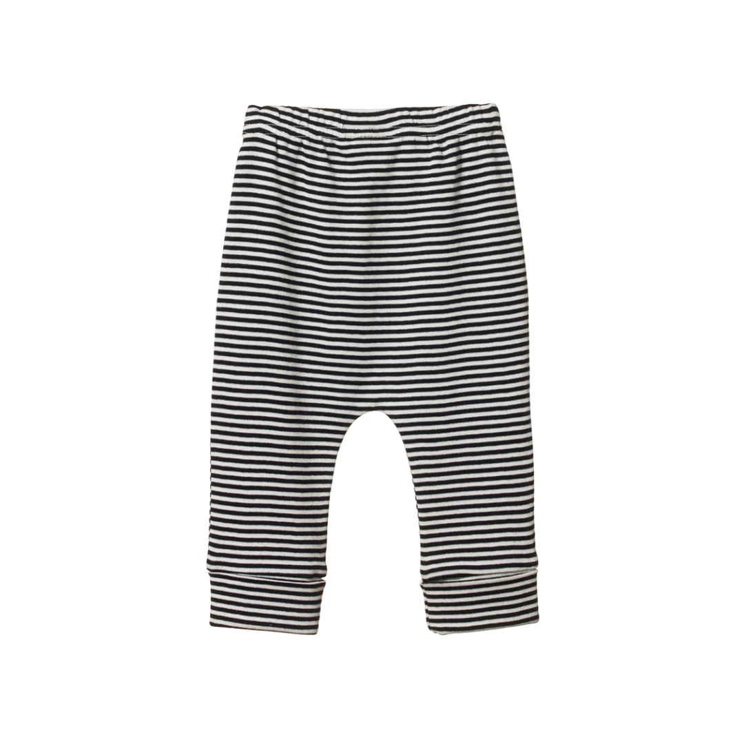 Pantalon pour bébé en coton rayé bleu marin