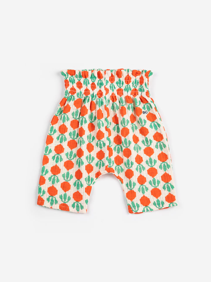 Pantalon Bobo Choses en coton blanc avec imprimé radis oranges