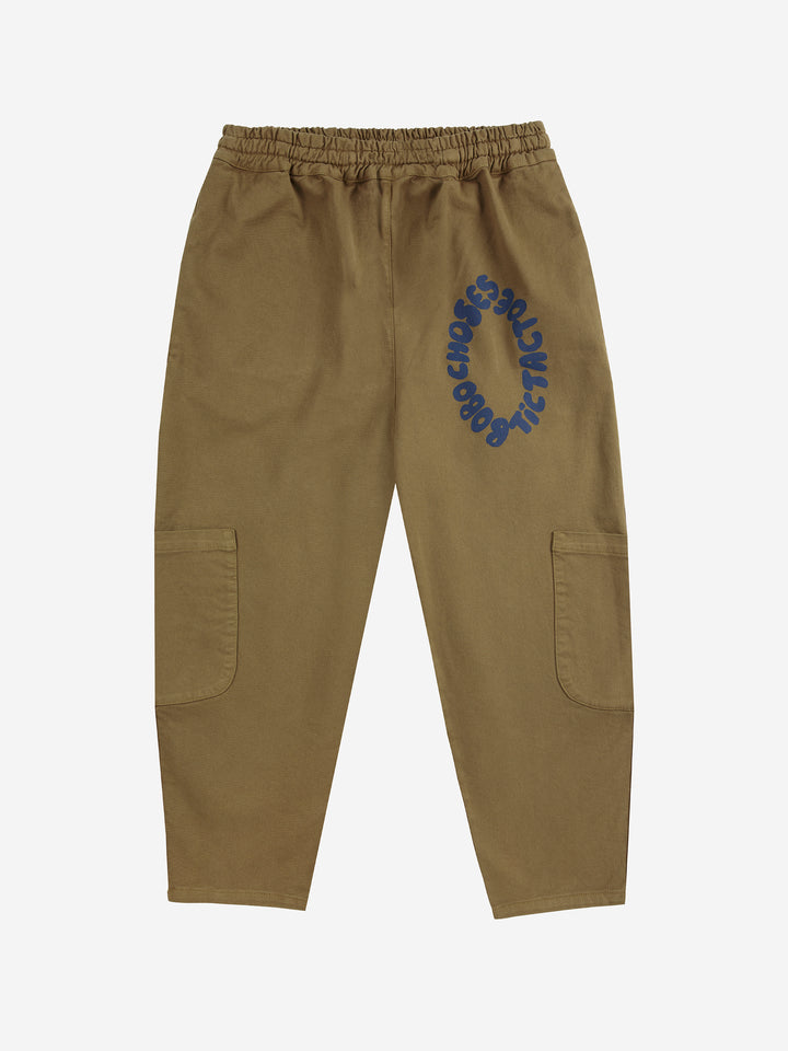 Pantalon cargo Bobo Choses en coton olive 