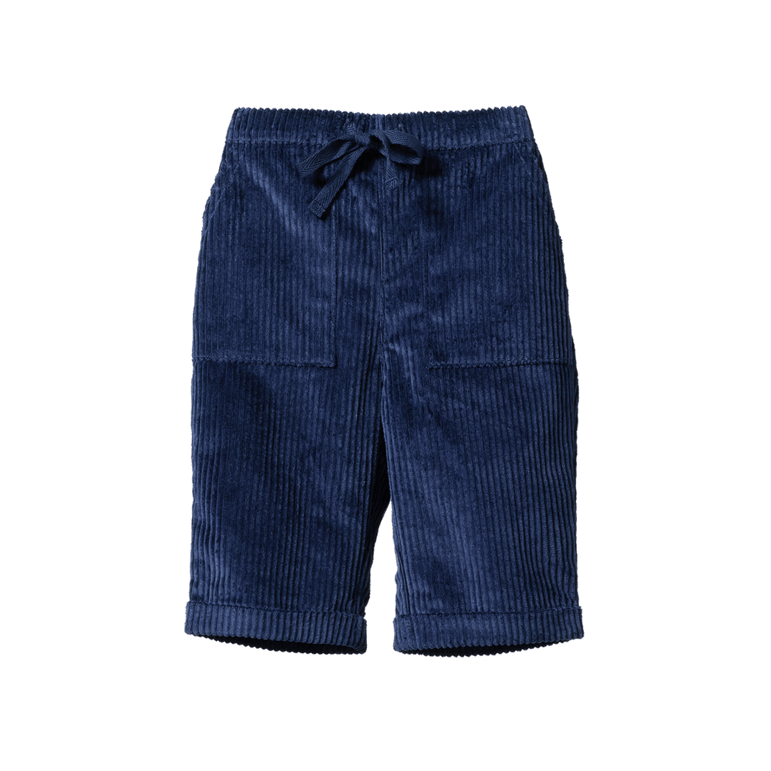 Pantalon en velours côtelé marine