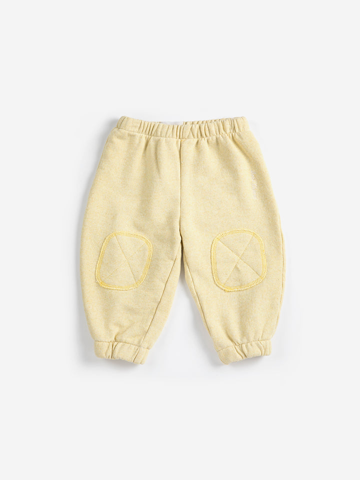 Pantalon jogging Bobo Choses en coton jaune pâle 