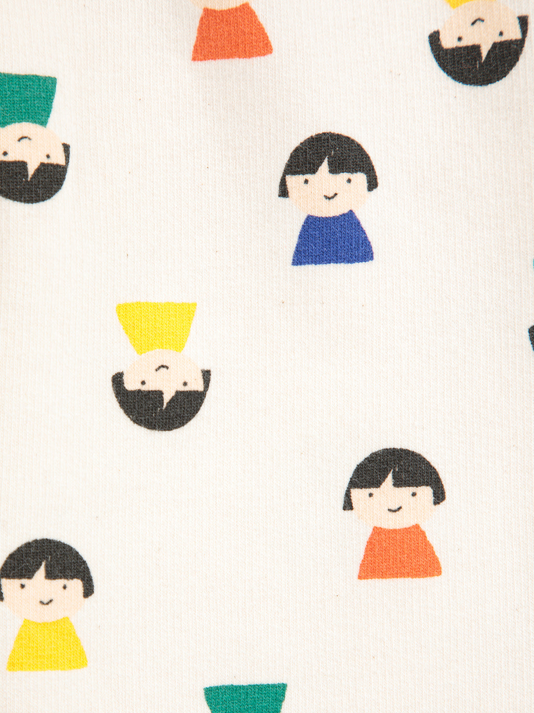 Détail de Pantalon jogging Bobo Choses en coton écru avec imprimé pions