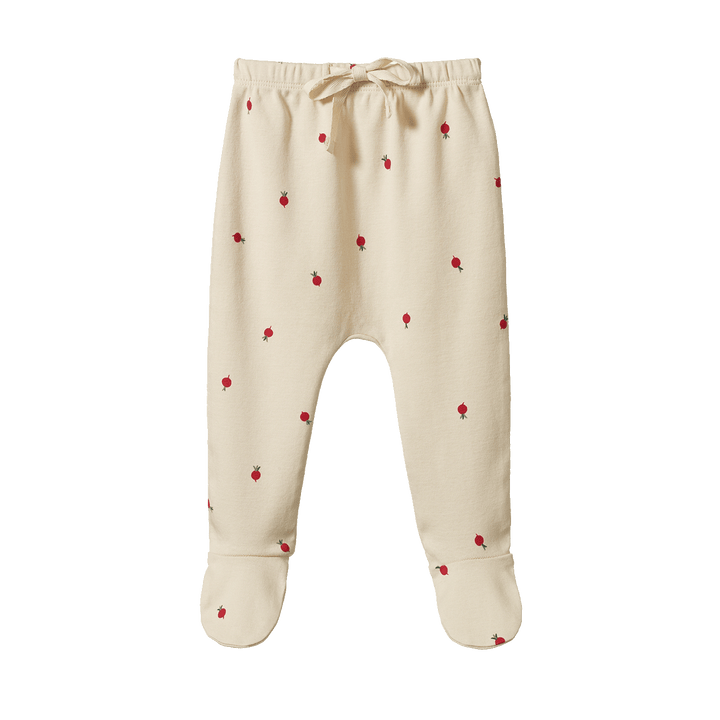 Pantalon à pattes Nature Baby en coton naturel avec imprimé radis