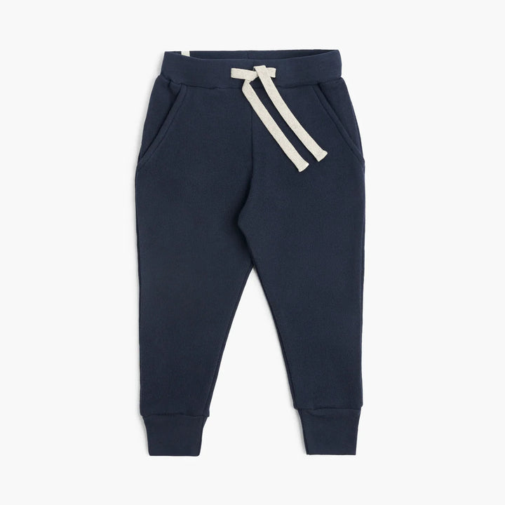 Pantalon pour enfant en coton ouaté marine