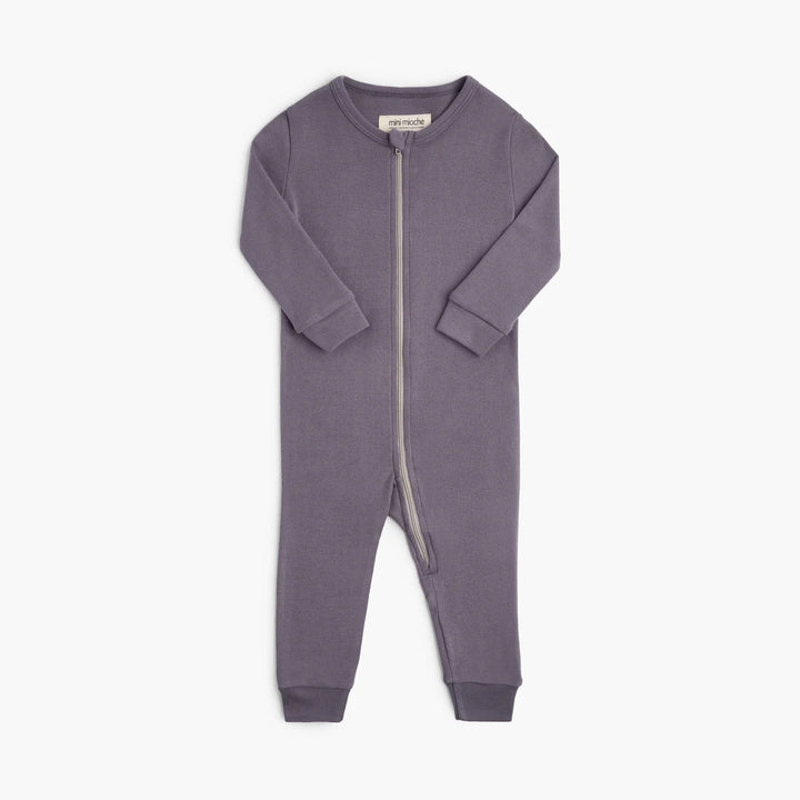 Pyjama manches longues pour bébé en coton prune vintage