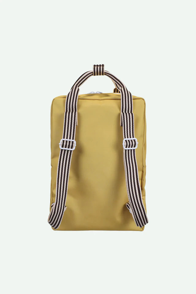Large Sac à dos Sticky Lemon jaune, rouge et beige