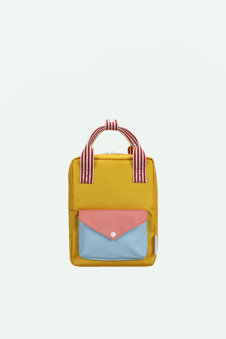 Petit Sac à dos Sticky Lemon jaune, bleu et rose