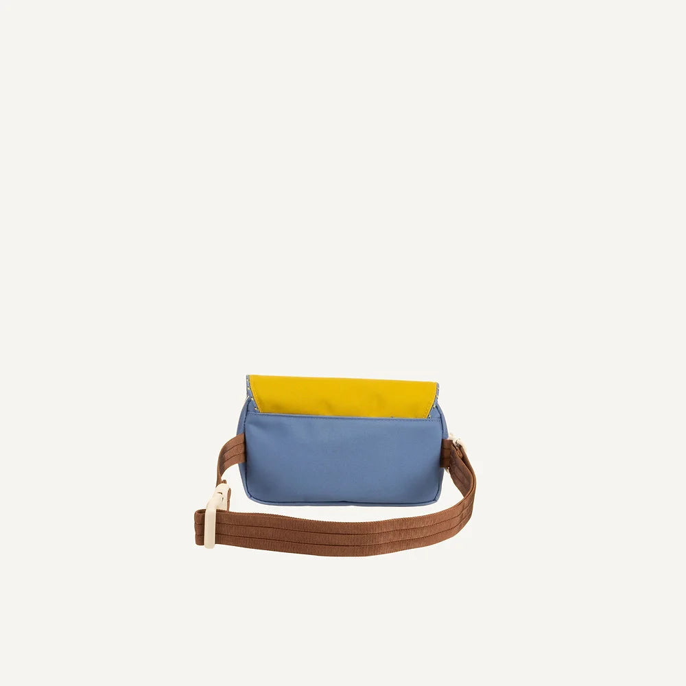 Sac banane jaune, doré et bleu