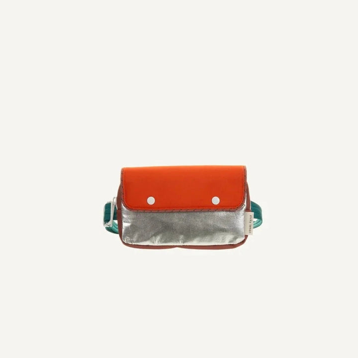 Sac banane, rouge, argent, et vert