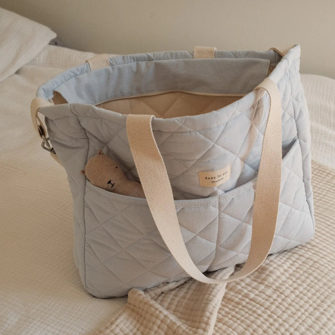 Sac à couche matelassé bleu pâle