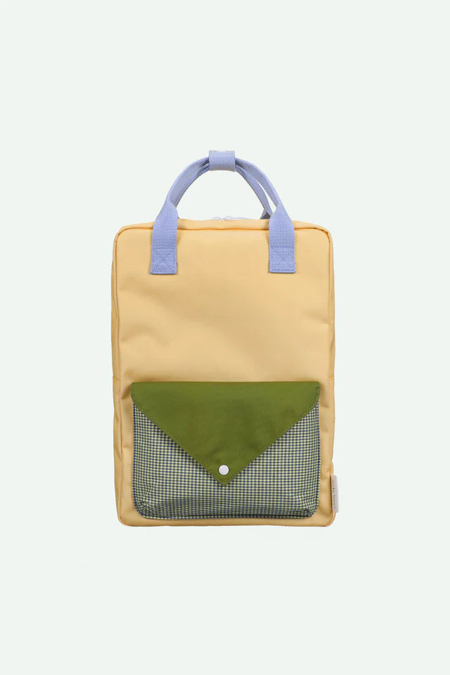 Sac à dos Sticky Lemon Large beige, vert et mauve