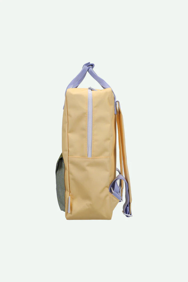 Sac à dos Sticky Lemon Large beige, vert et mauve