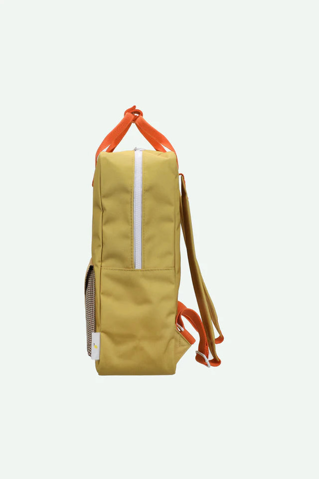 Sac à dos Sticky Lemon Large vert, orange et beige