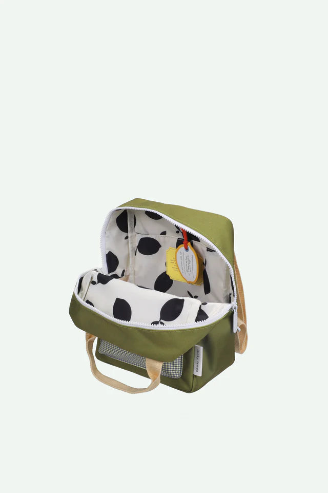 Sac à dos Sticky Lemon Petit vert, bleu et beige